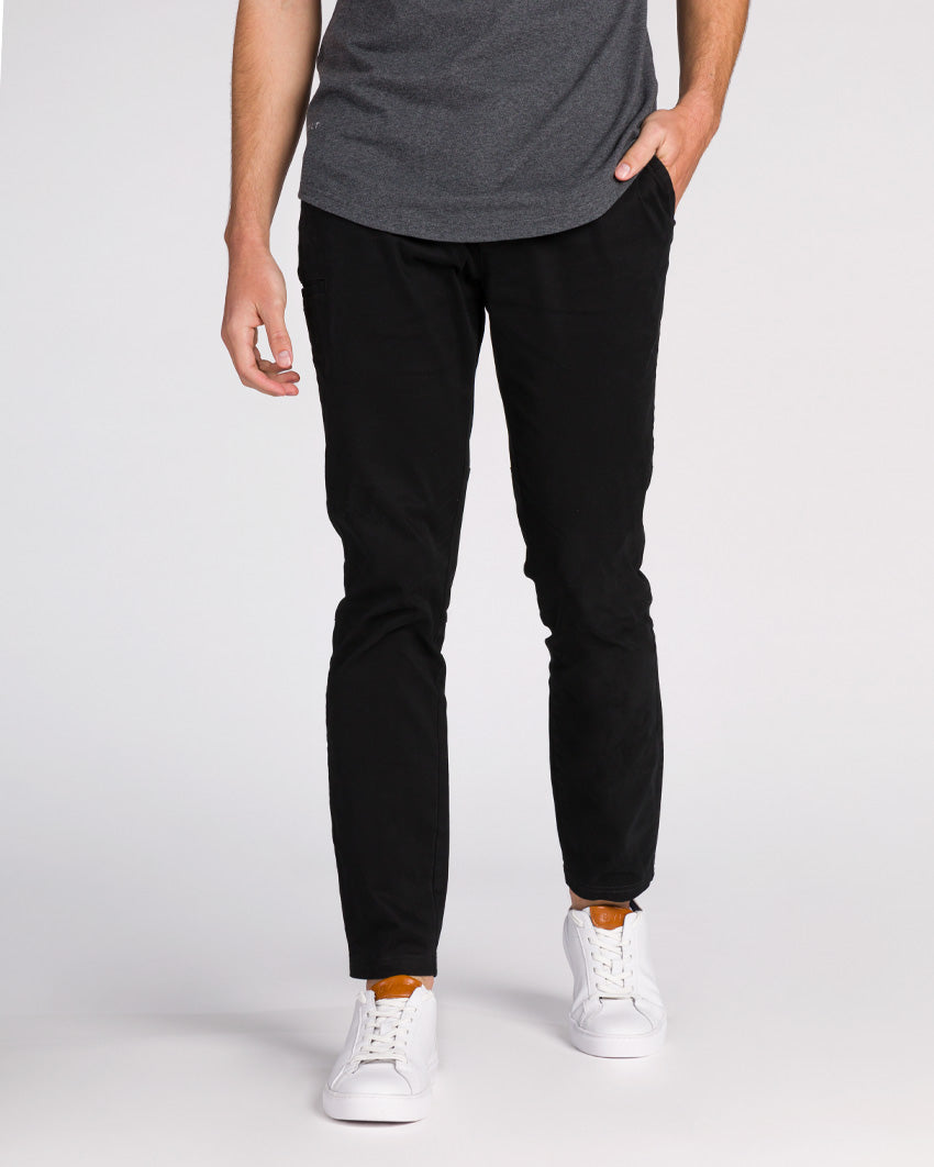 Skinny Fit Cotton chinos - Black - Men | H&M IN